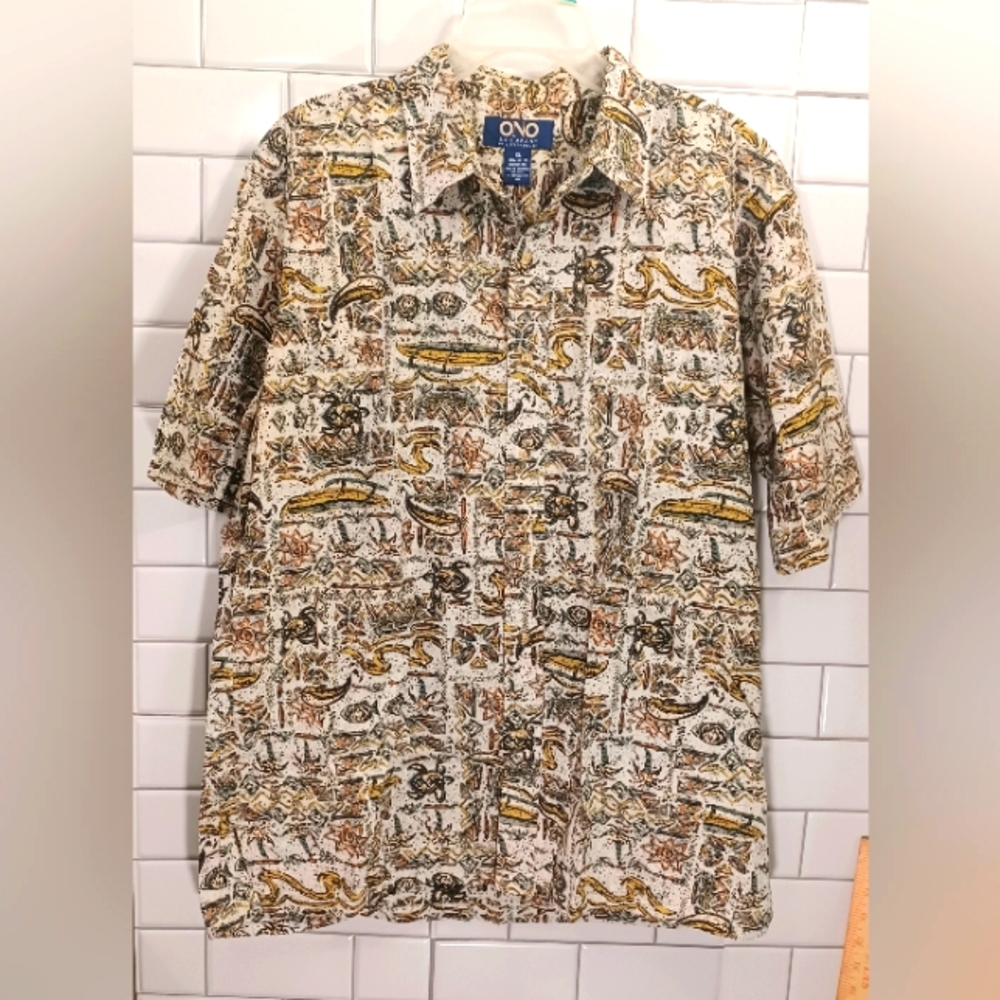 Ono & Company Mens Hawaiian  Button Down Shirt XL